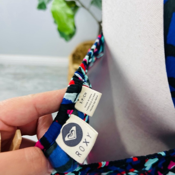 NWT Roxy Abstract Mosaic Circle Summer Colorful Open Back Dress - Picture 5 of 6